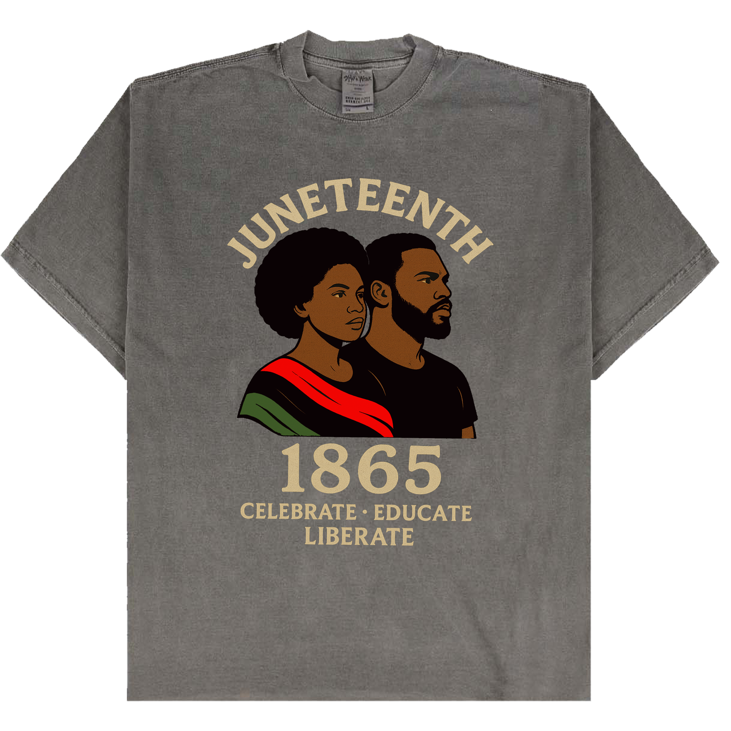 Juneteenth 1865 Oversized Vintage T-Shirt | Black History Streetwear